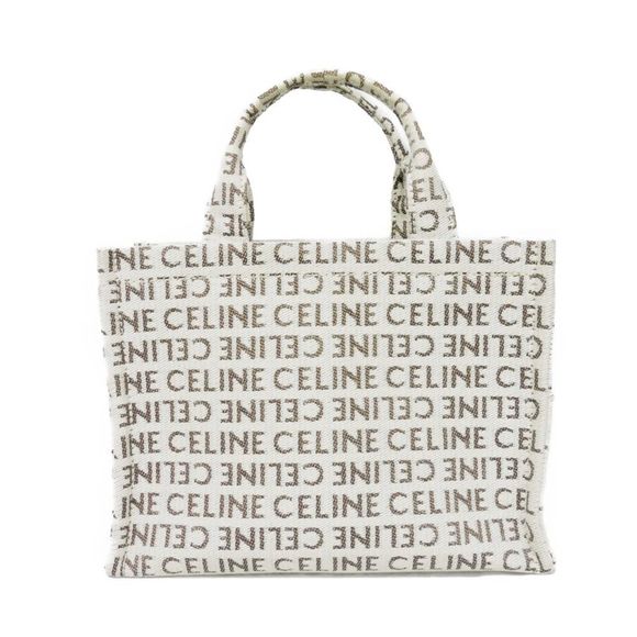 Celine Celine Small Cabas Tote Textile Calfskin Canvas Tote Bag 199162FEF.02NT - Picture 4 of 16